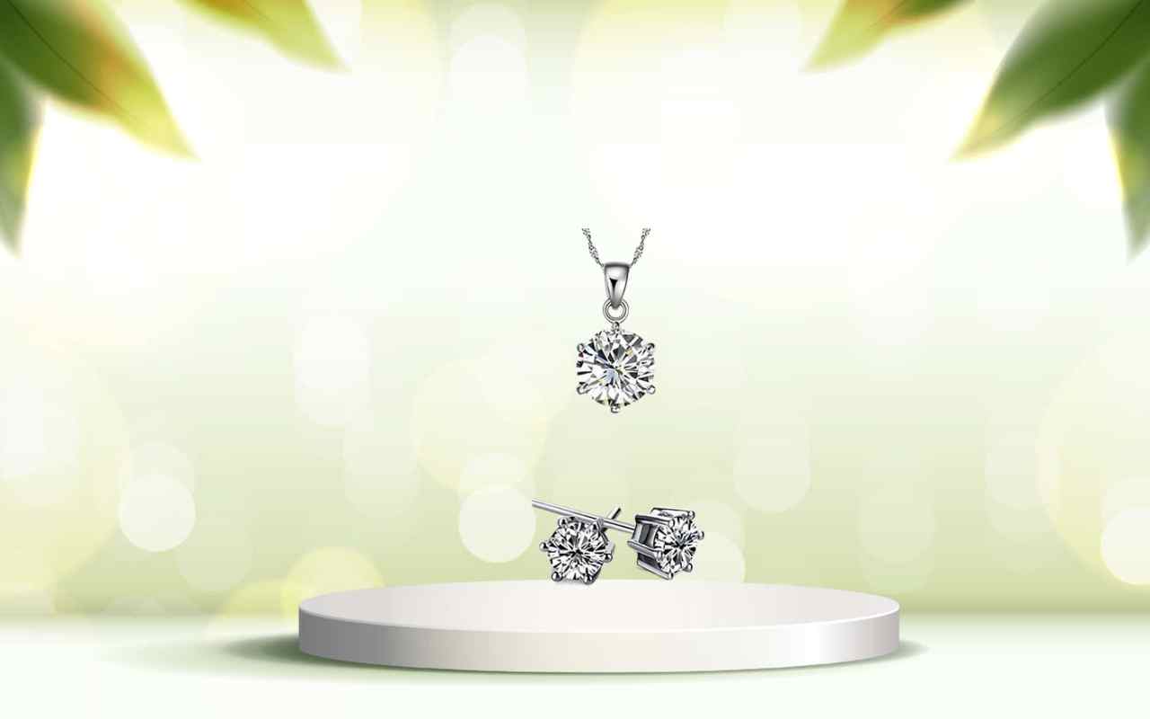 Scopri il kit gioielli Beauky: eleganza classica con cristalli di zircone in offerta